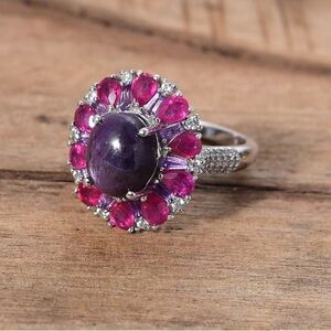 ❤️Indian Star Ruby and Amethyst Ring❤️